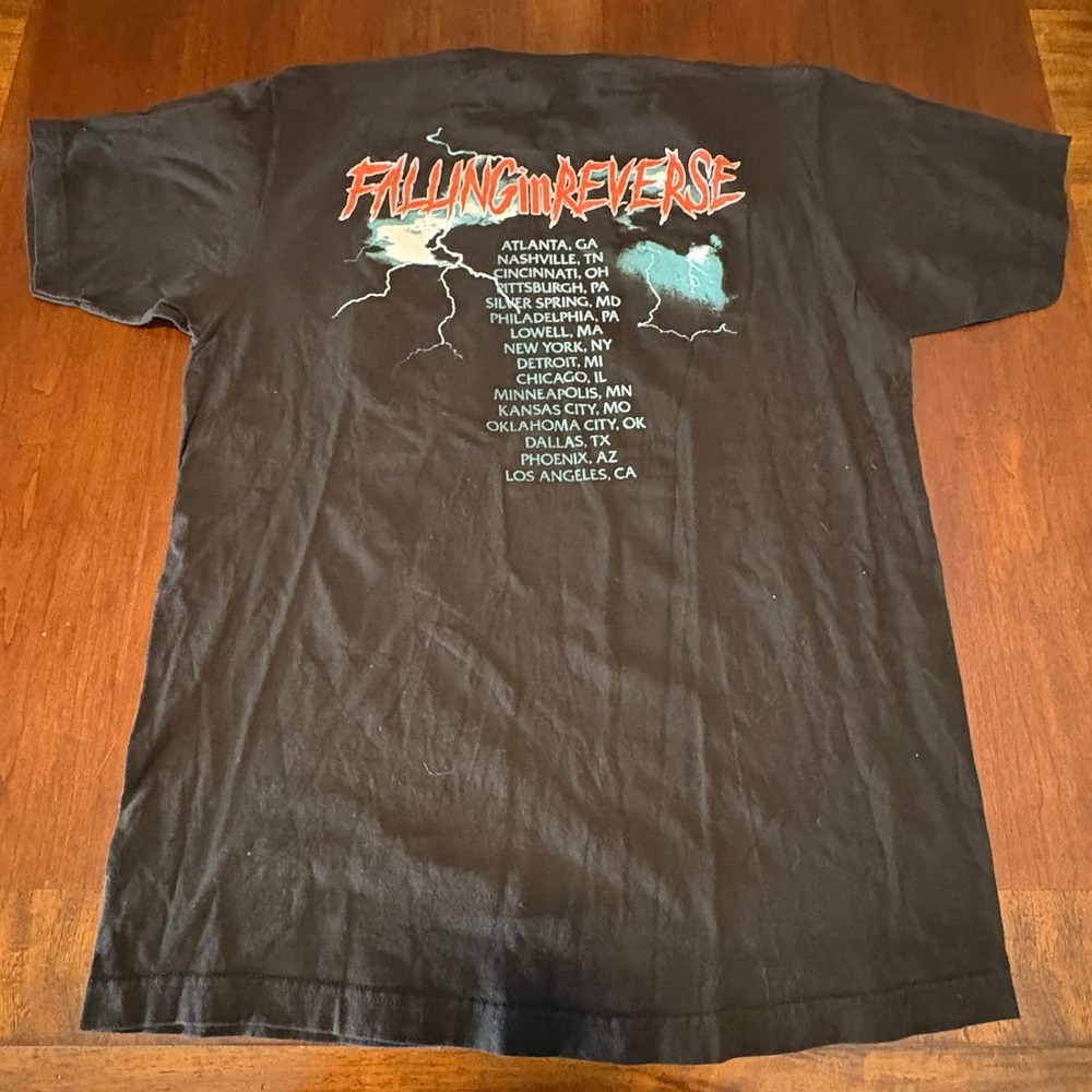 Falling In Reverse Live‎ From The Unknown Tour Band T Shirt Men's Large Black - Picture 4 of 5
